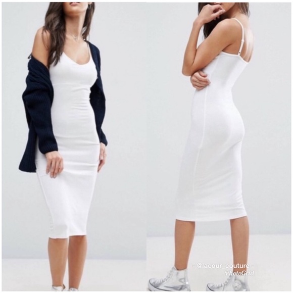 ASOS Dresses & Skirts - SOLD 🚨ASOS White Midi Body Con Dress